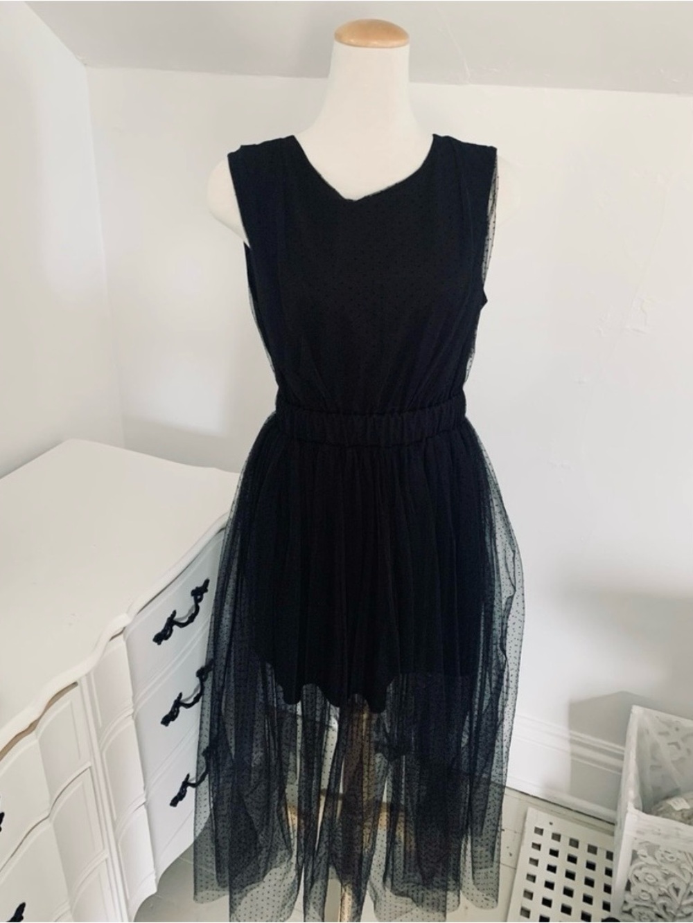 Zara tulle maxi dress